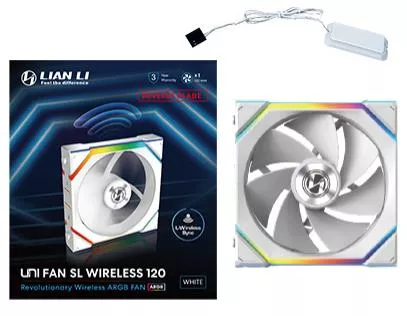 LIAN LI UNI FAN SL Wireless 120 Reverse Blade korpuso ventiliatorius, baltas