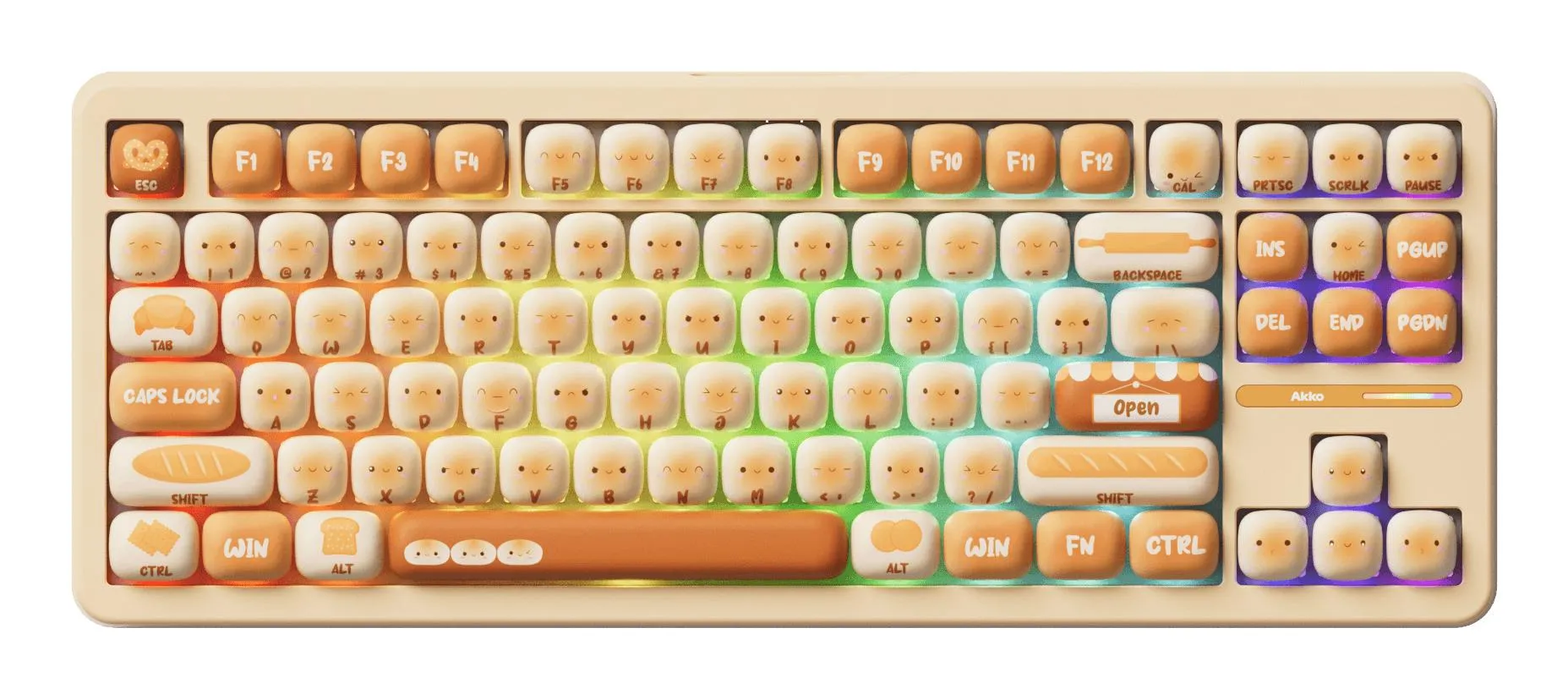 Belaidė klaviatūra AKKO WRL TAC87/BUN WONDER, 103-TA87B-009