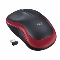 Optinė belaidė pelė Logitech M185, raudona