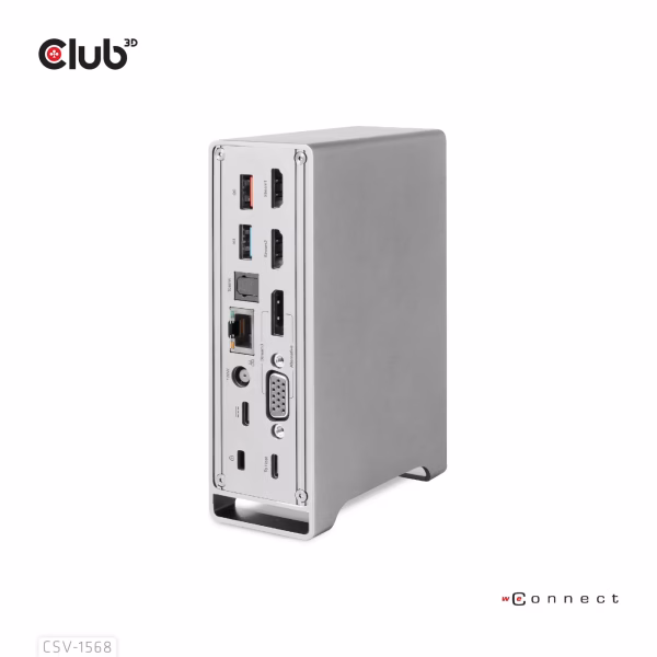 Nešiojamųjų kompiuterių prijungimo stotelė Club3D CSV-1568, USB-C, 120W