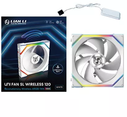LIAN LI UNI FAN SL Wireless 120 – White, 120mm Case Fan