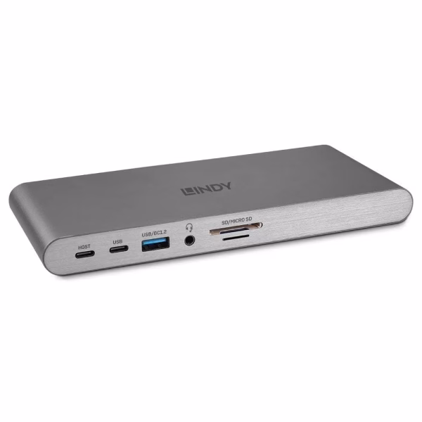 LINDY I/O prijungimo stotelė USB 3.2 su HDMI, RJ45, DP ir PD palaikymu (43349)