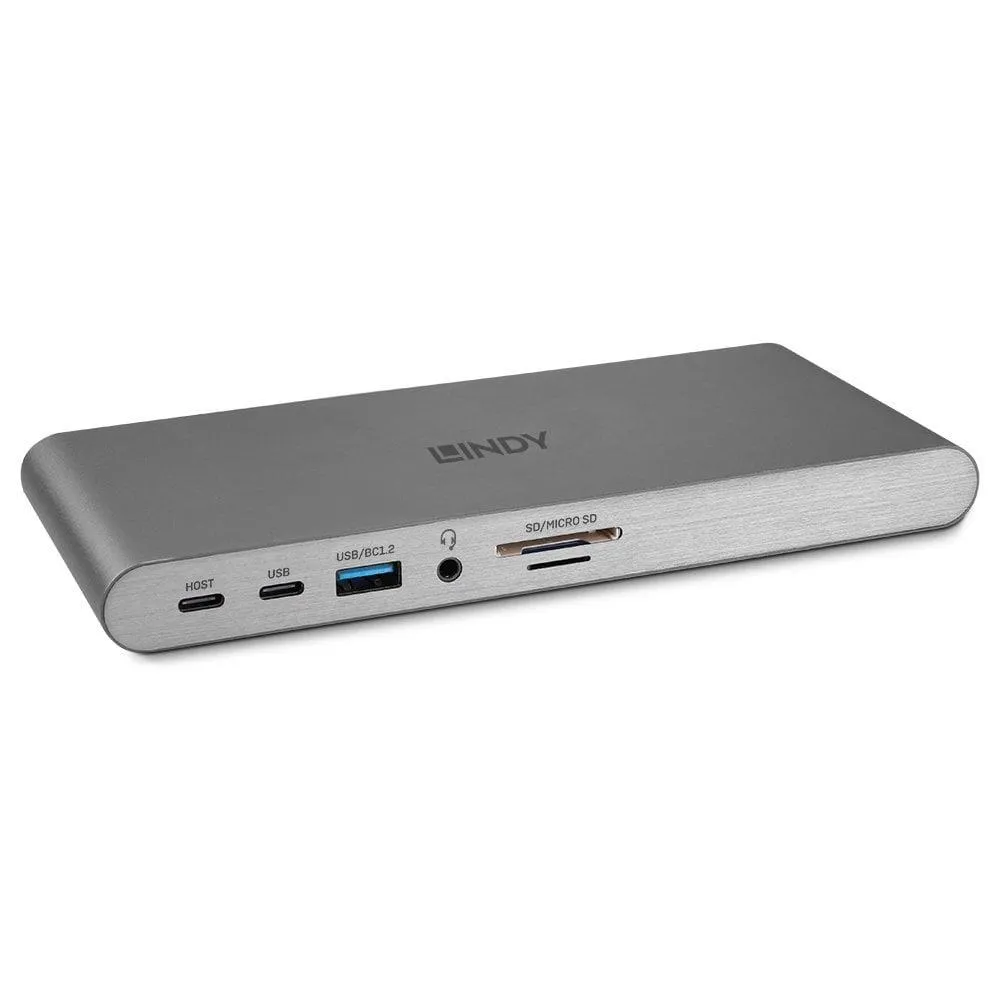 LINDY I/O prijungimo stotelė USB 3.2 su HDMI, RJ45, DP ir PD palaikymu (43349)