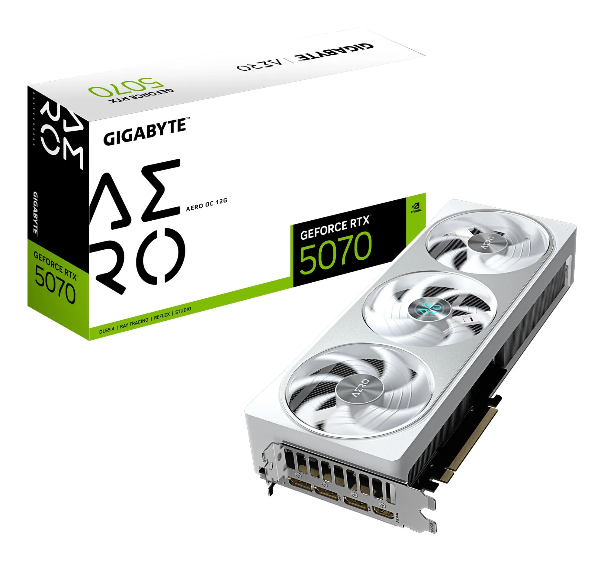 GIGABYTE GeForce RTX 5070 AERO OC 12 GB GDDR7 Graphics Card (GV-N5070AERO OC-12GD)