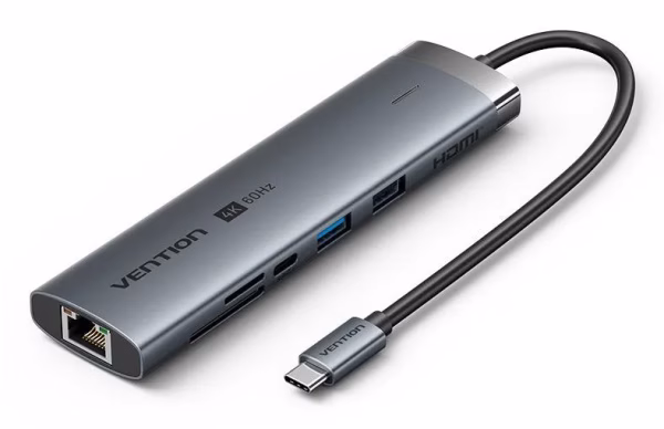 Vention NB ACC 9-in-1 USB-C doko stotelė 0,15 m, TGVHB