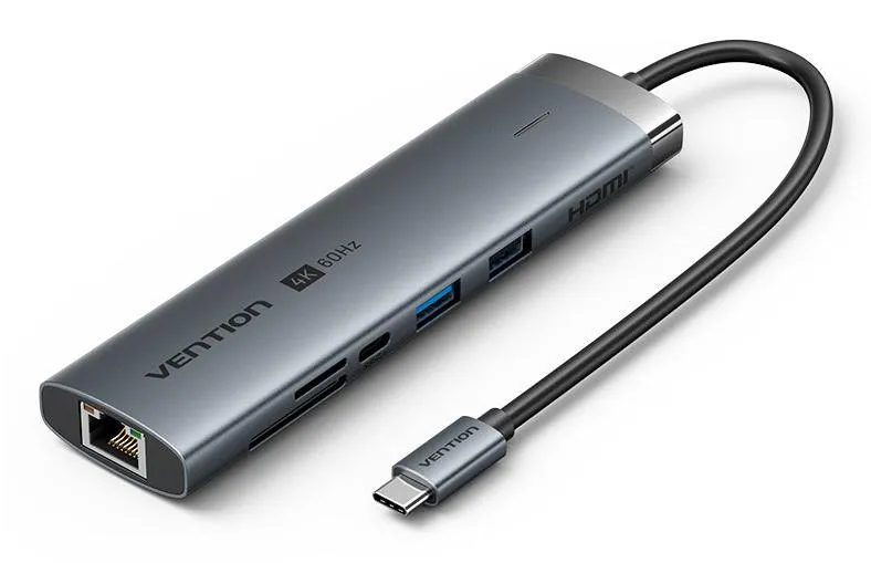Vention NB ACC 9-in-1 USB-C doko stotelė 0,15 m, TGVHB