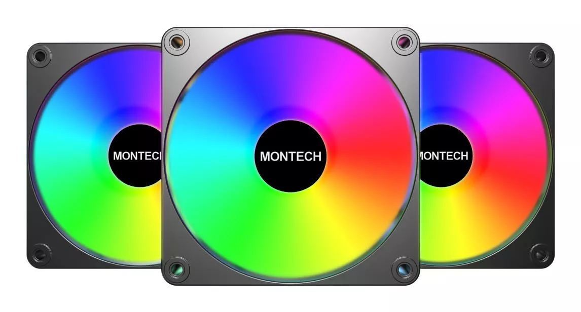 Korpuso ventiliatorius 120 mm Montech GF120 V2 ARGB PWM 3in1 (B)