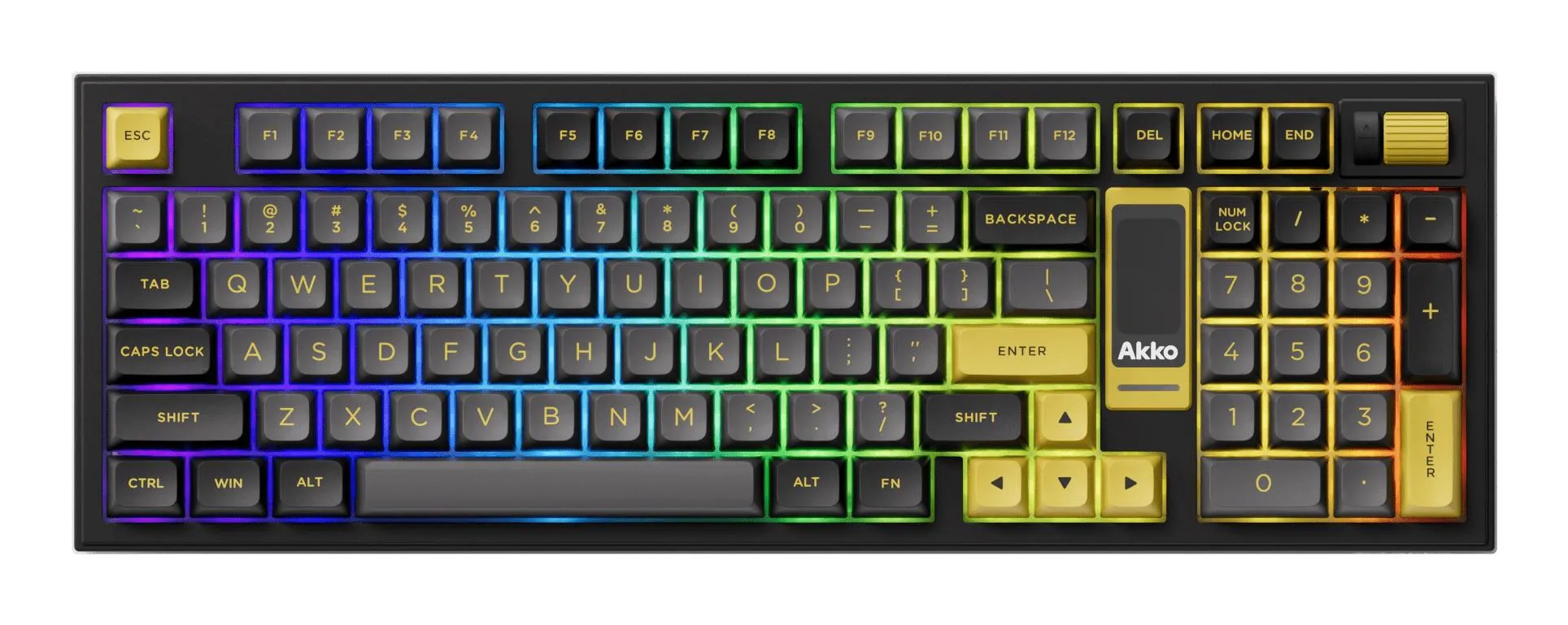 Klaviatūra Akko 5098B Plus, Black/Gold, bevielė