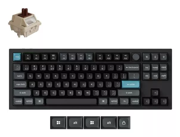 Klaviatūra Keychron Q3 Ultra belaidė, juoda, Q3U-M3