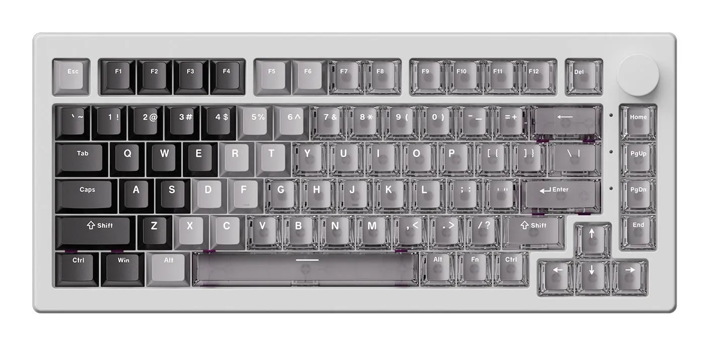 Klaviatūra AKKO 5075 V3 HE, baltos spalvos, USB-C