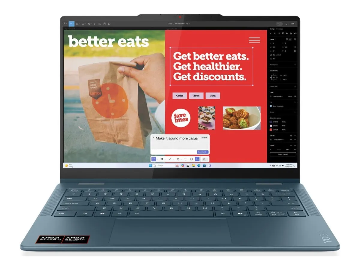 Lenovo Yoga 7 2-in-1 14AKP10 14 WUXGA Touch AMD AI R7 350/16GB/512GB/AMD Radeon 860M Graphics/WIN11 Home/Nordic Backlit kbd/Tidal Teal/2Y Wa | Lenovo Yoga (w/o 65W Power adapter) 7 2-in-1 14AKP10 | Tidal Teal | 14 ” | OLED | Touchscreen | WUXGA | 1920 x 1200 pixels | 60 Hz | Glossy | AMD Ryzen AI 7 | 350 | 16 GB | LPDDR5 | Solid-state drive capacity 512 GB | AMD Radeon Graphics | Windows Home 11 | 802.11be | Bluetooth version 5.4 | Keyboard language Nordic | Keyboard backlit | Warranty 24 month(s) | Battery warranty 12 month(s)