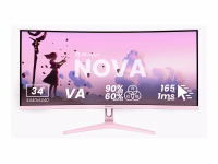 Arozzi | Nova | 34 ” | VA | UWQHD | 21:9 | 165 Hz | 1 ms | 3440 x 1440 pixels | 350 cd/m² | HDMI ports quantity 2 | Pink