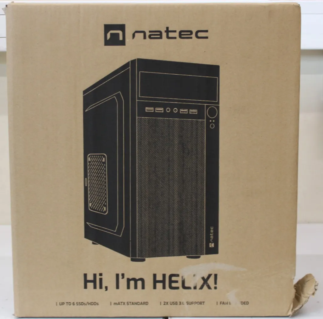 SALE OUT. | Natec | PC Case | Helix Matx | Black | Mini Tower | DAMAGED PACKAGING, DENTED ITEM BODY