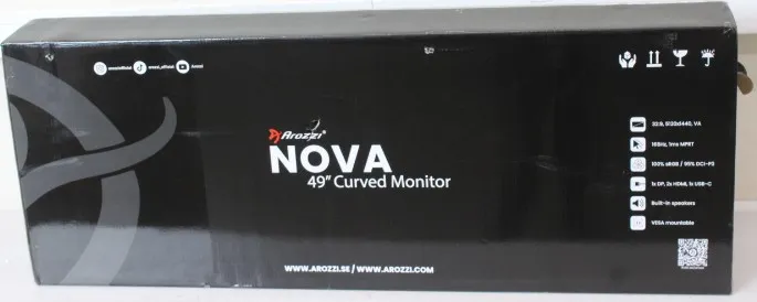 SALE OUT. Arozzi Nova 49″ VA, 165Hz – White | Arozzi Nova | 49 ” | VA | 32:9 | 165 Hz | 4 ms | 5120 x 1440 pixels | 350 cd/m² | HDMI ports quantity 2 | White | Warranty 24 month(s) | DAMAGED PACKAGING, USED, SCRATCHED BODY AND AC-ADAPTER
