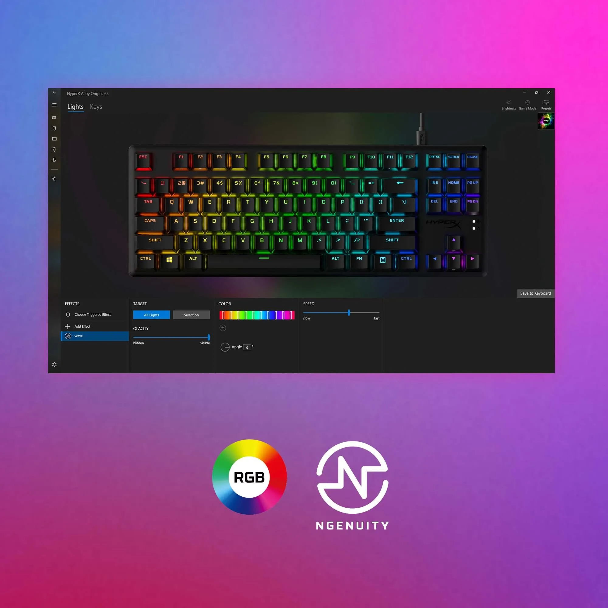 Žaidimų klaviatūra HyperX Alloy Origins Core PBT HX Aqua 639N9AA#ABA thumbnail 11
