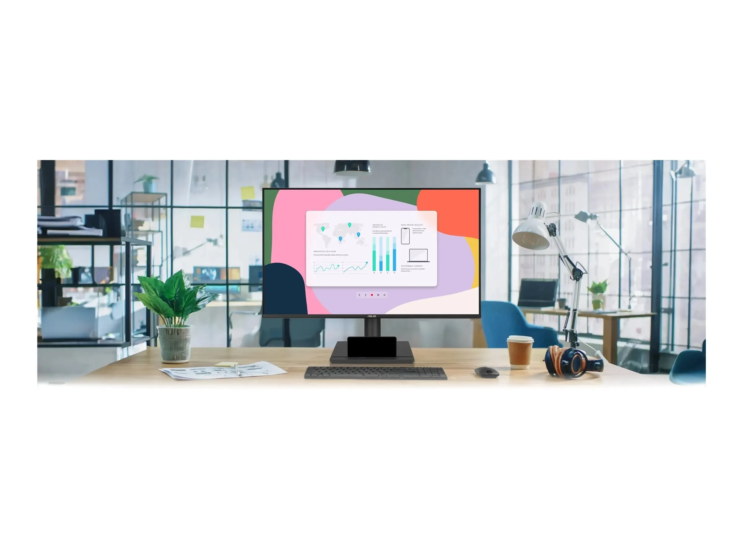 ASUS VA27AQSE 27inch IPS QHD 16:9 75Hz 350cd/m2 1ms HDMI DP D-Sub 2x2W Speakers Black thumbnail 13