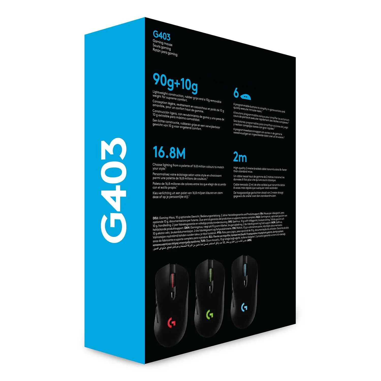 Laidinė optinė pelė Logitech G403, 910-005633 thumbnail 14