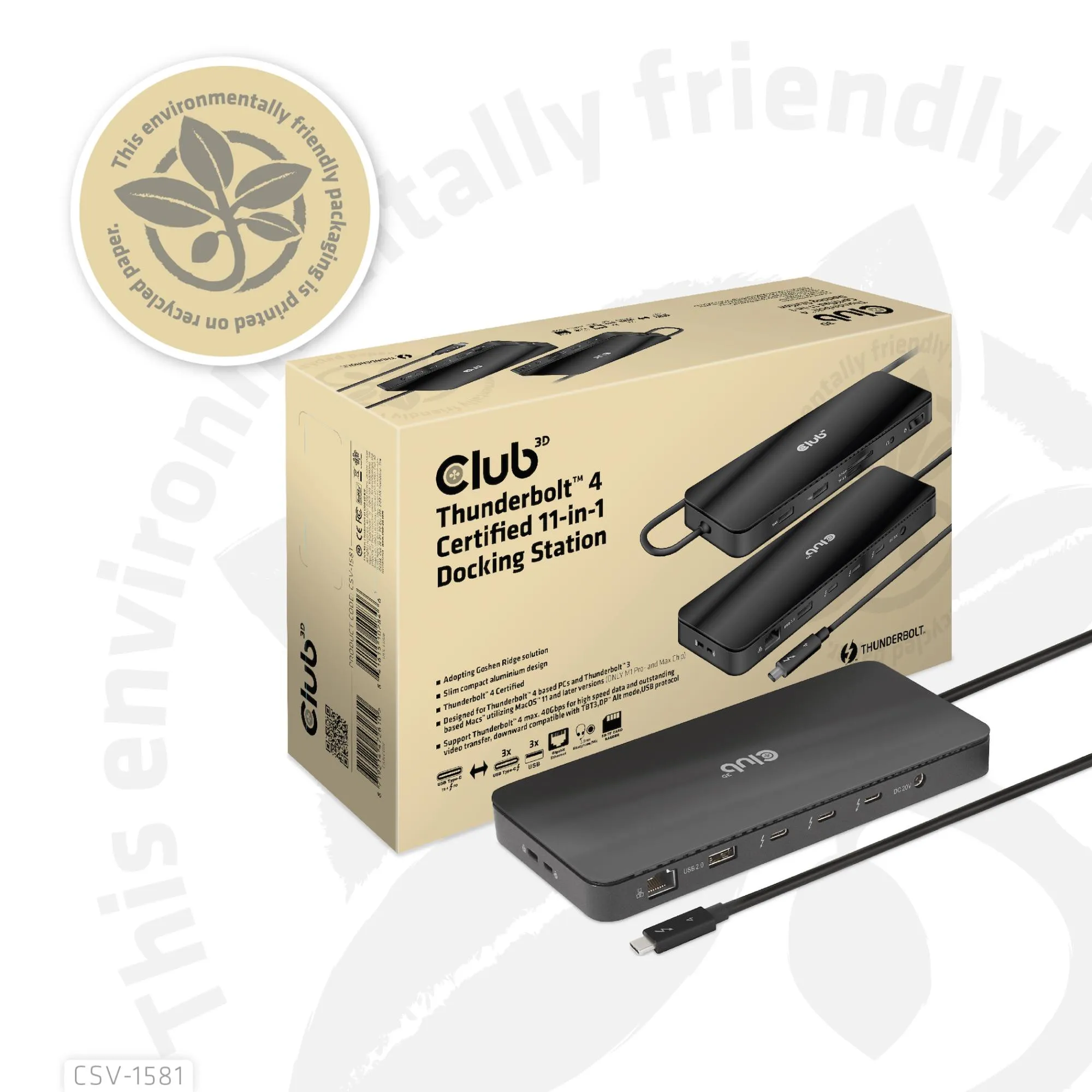 CLUB3D 11-in-1 Thunderbolt 4 Docking Station CSV-1581 thumbnail 16