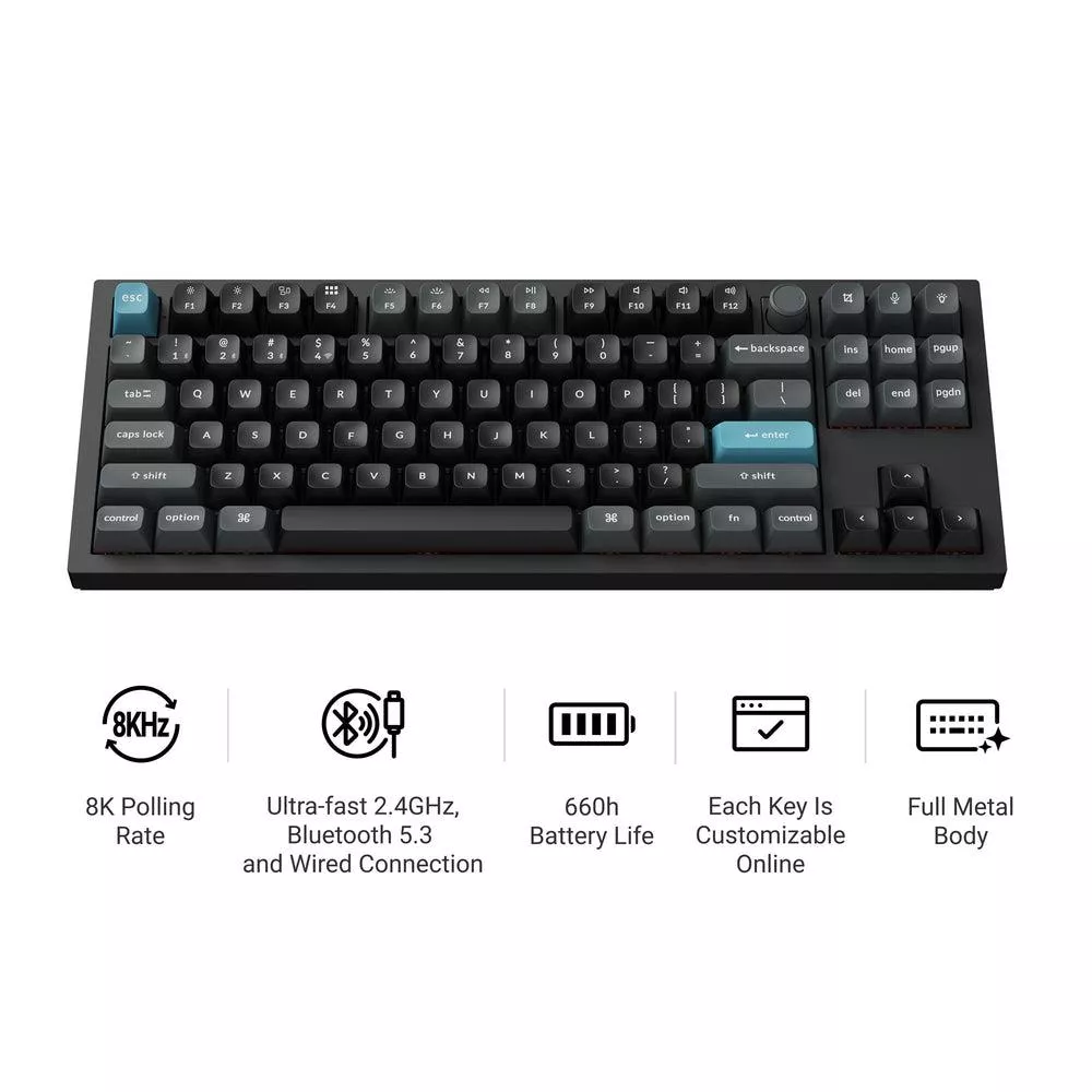 Klaviatūra Keychron Q3 Ultra belaidė, juoda, Q3U-M3 thumbnail 2