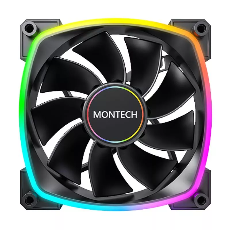 Montech RX140 PWM Black 140mm Case Fan thumbnail 2
