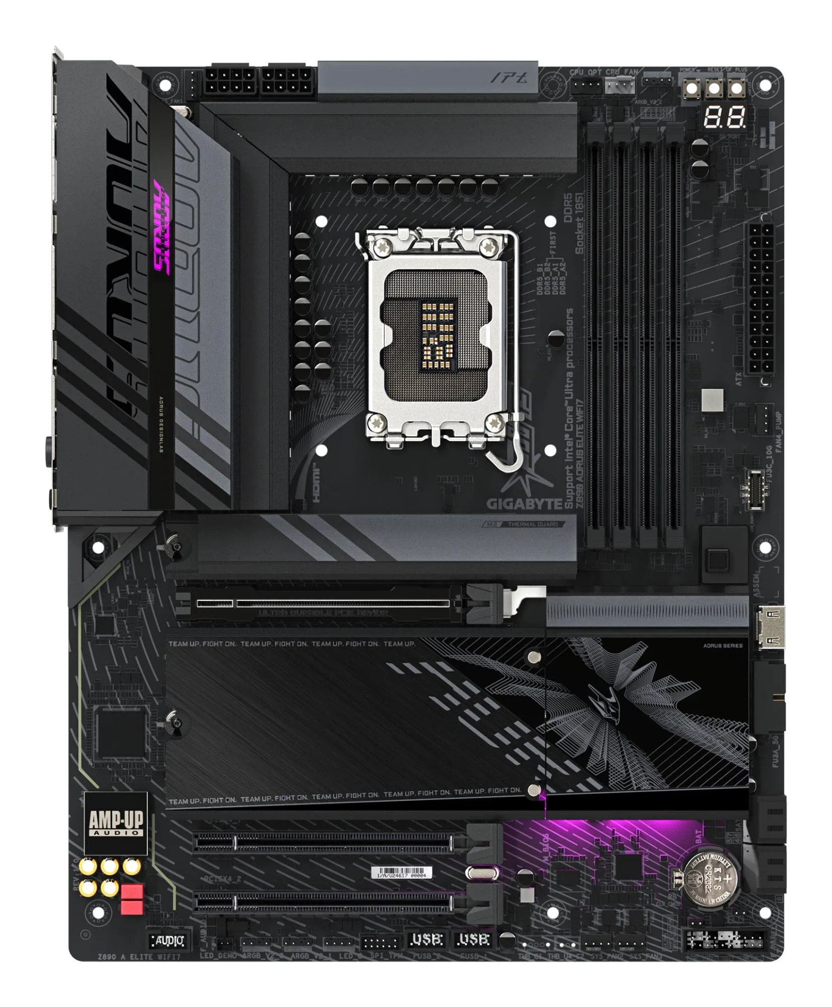 Mainboard|GIGABYTE|Z890 A ELITE WIFI7 1.1|Intel Z890|LGA 1851 (Socket V1)|ATX|RAM DDR5-SDRAM|4xSlots|Wi-Fi Yes|Bluetooth Yes|4xNumber of M.2 (M) slots|Z890AELITEWIFI71.1 thumbnail 2