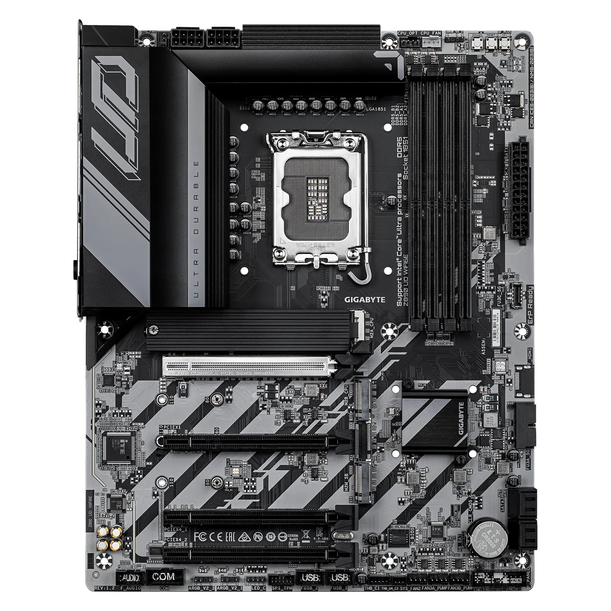 Mainboard|GIGABYTE|Intel Z890|LGA 1851 (Socket V1)|ATX|RAM DDR5-SDRAM|4xSlots|Wi-Fi Yes|Bluetooth Yes|3xNumber of M.2 (M) slots|Z890UDWIFI6E1.2 thumbnail 2