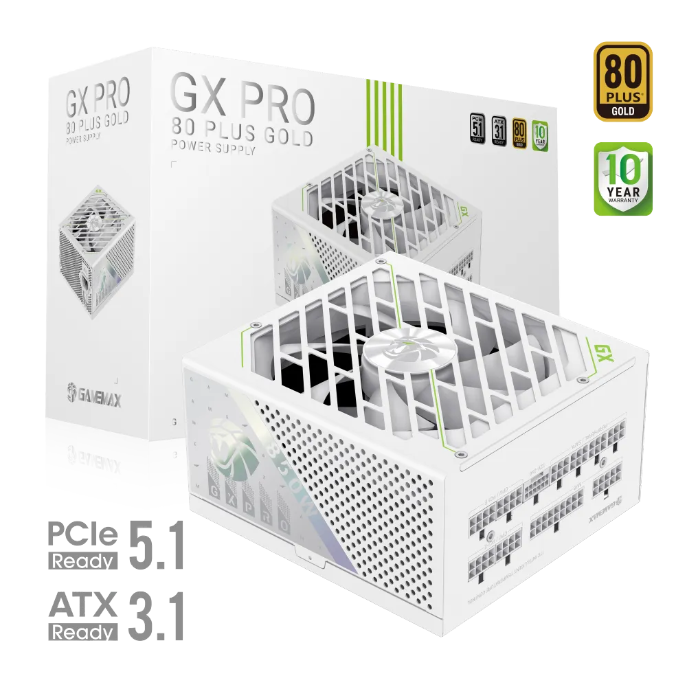 Gamemax PSU | GX PRO 850G WH | 850 W | Gold | Modular thumbnail 2