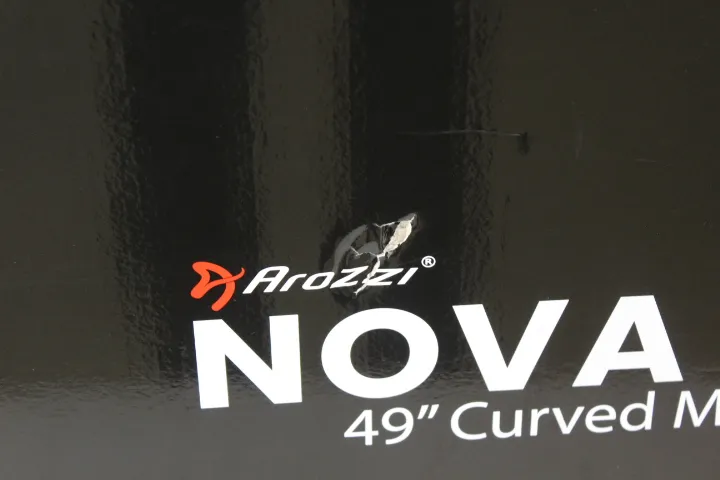SALE OUT. Arozzi Nova 49″ VA, 165Hz – White | Arozzi Nova | 49 ” | VA | 32:9 | 165 Hz | 4 ms | 5120 x 1440 pixels | 350 cd/m² | HDMI ports quantity 2 | White | Warranty 24 month(s) | DAMAGED PACKAGING, USED, SCRATCHED BODY AND AC-ADAPTER thumbnail 2