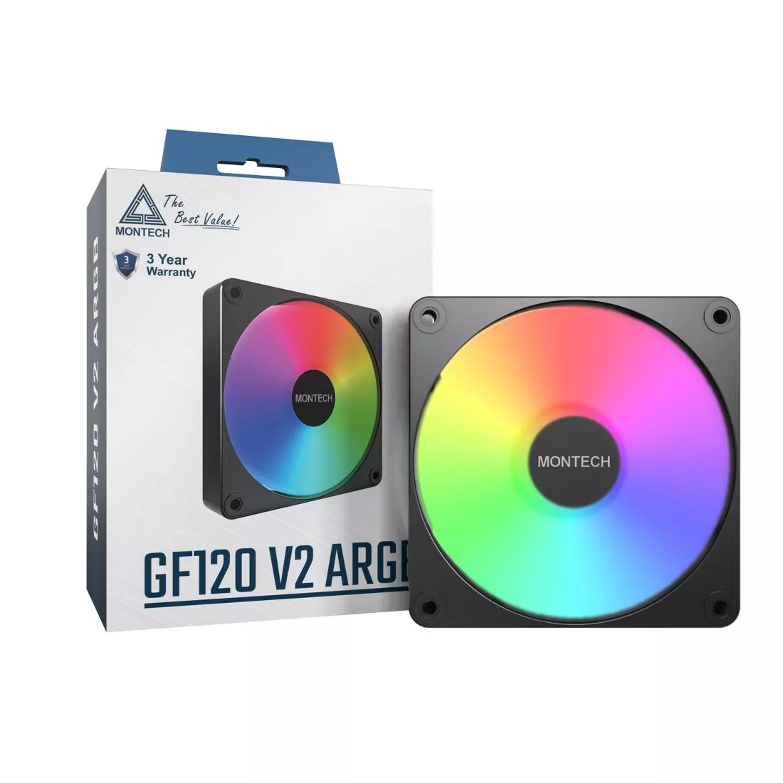 Korpuso ventiliatorius 120 mm/GF120 V2 ARGB PWM (B) Montech thumbnail 3