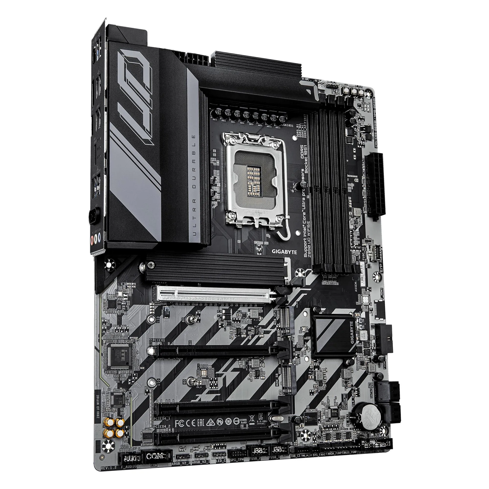 Mainboard|GIGABYTE|Intel Z890|LGA 1851 (Socket V1)|ATX|RAM DDR5-SDRAM|4xSlots|Wi-Fi Yes|Bluetooth Yes|3xNumber of M.2 (M) slots|Z890UDWIFI6E1.2 thumbnail 3