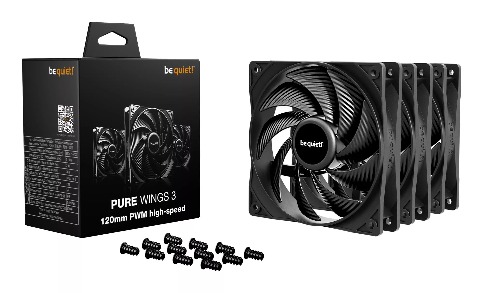 Korpuso ventiliatorius 120mm Pure Wings 3/PWM HS 3-Pack BL140 be quiet! thumbnail 3