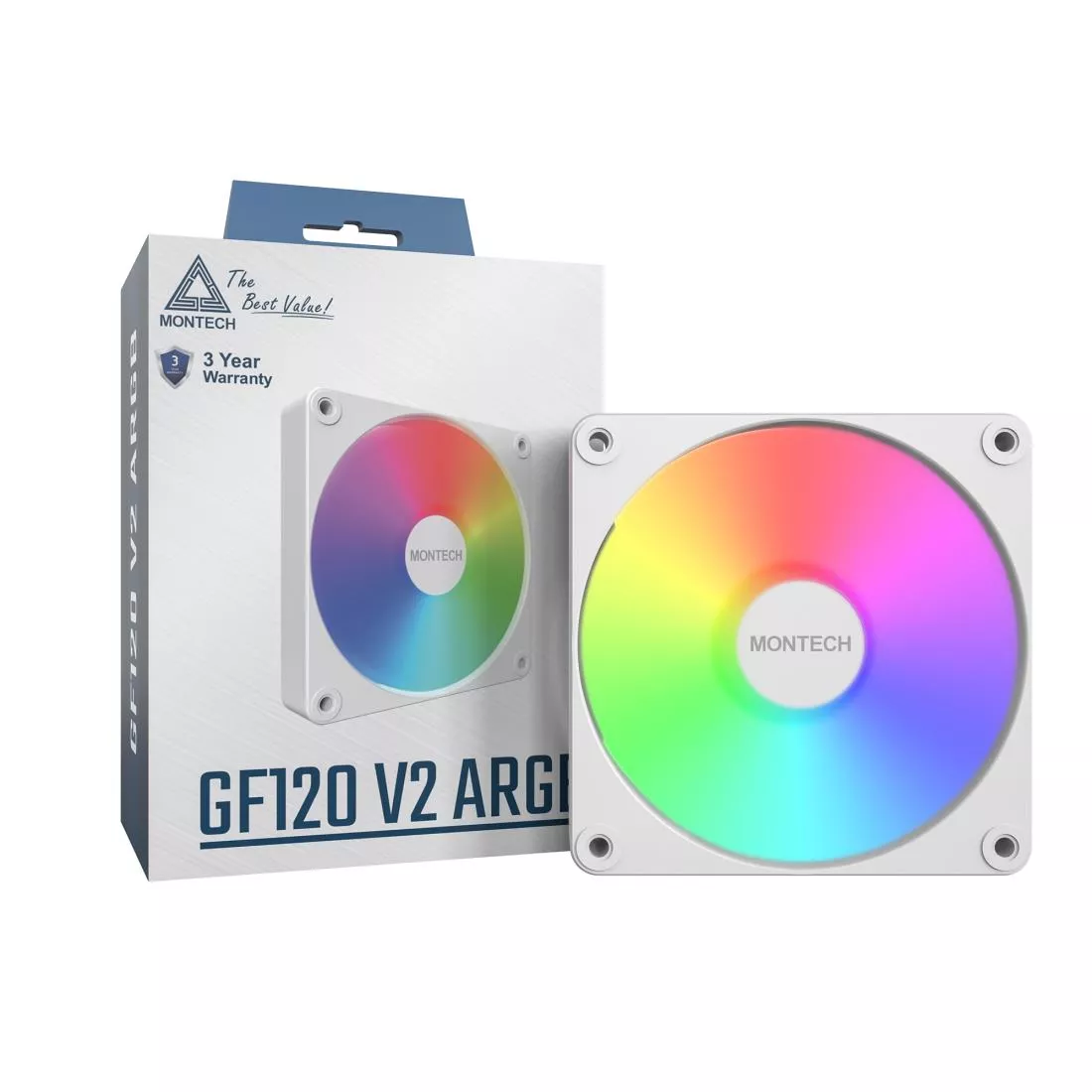 Korpuso ventiliatorius 120mm/GF120 V2 ARGB PWM (W) MONTECH thumbnail 3