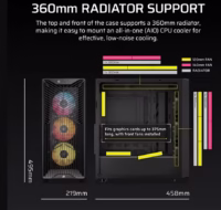 Corsair 3200D RS (Black) kompiuterio korpusas, Midi Tower, juodas thumbnail 3