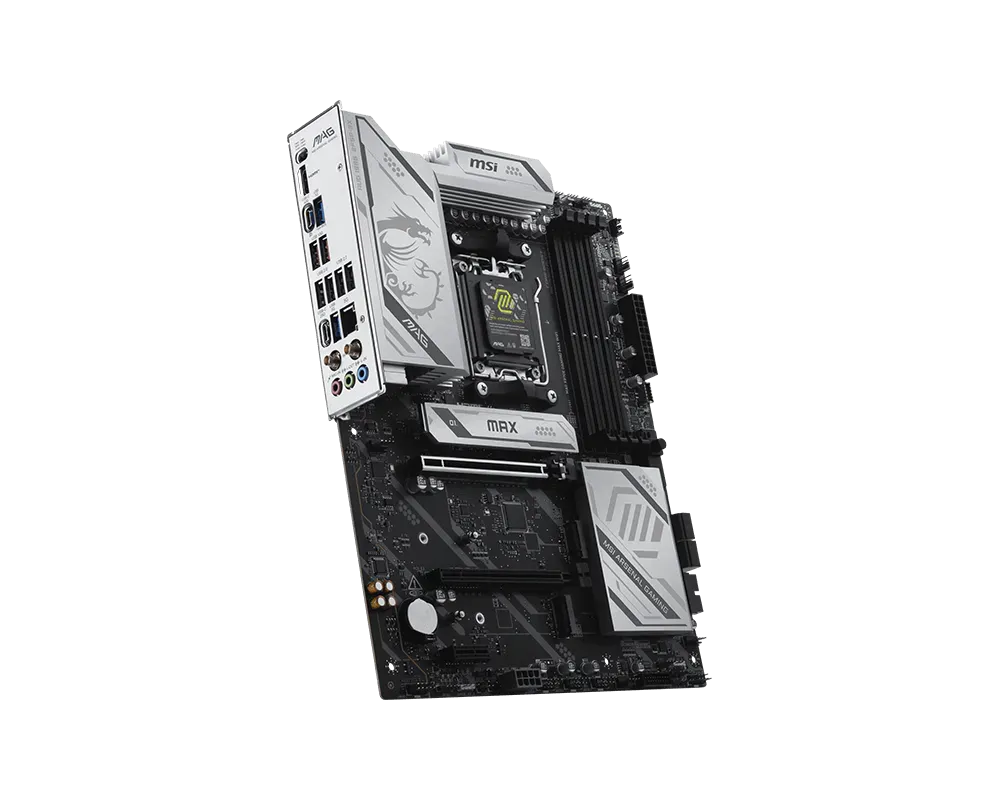 MSI MAG X870E GAMING MAX WIFI | Processor family AMD | Processor socket AM5 | DDR5 | Supported hard disk drive interfaces SATA, M.2 | Number of SATA connectors 4 thumbnail 3