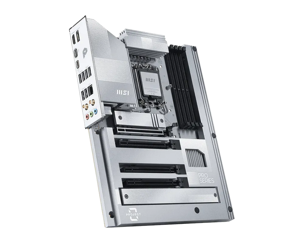 MSI PRO Z890-S WIFI PZ | Processor family Intel | Processor socket LGA1851 | DDR5 | Supported hard disk drive interfaces SATA, M.2 | Number of SATA connectors 4 thumbnail 3