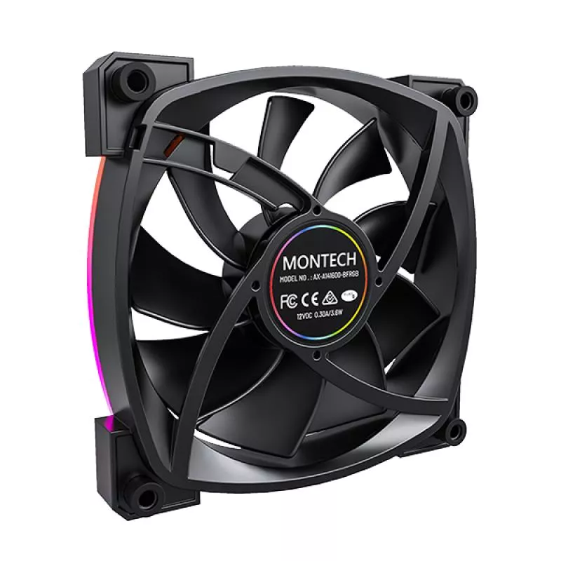 Montech AX140 PWM BLACK 140mm Case Fan thumbnail 4