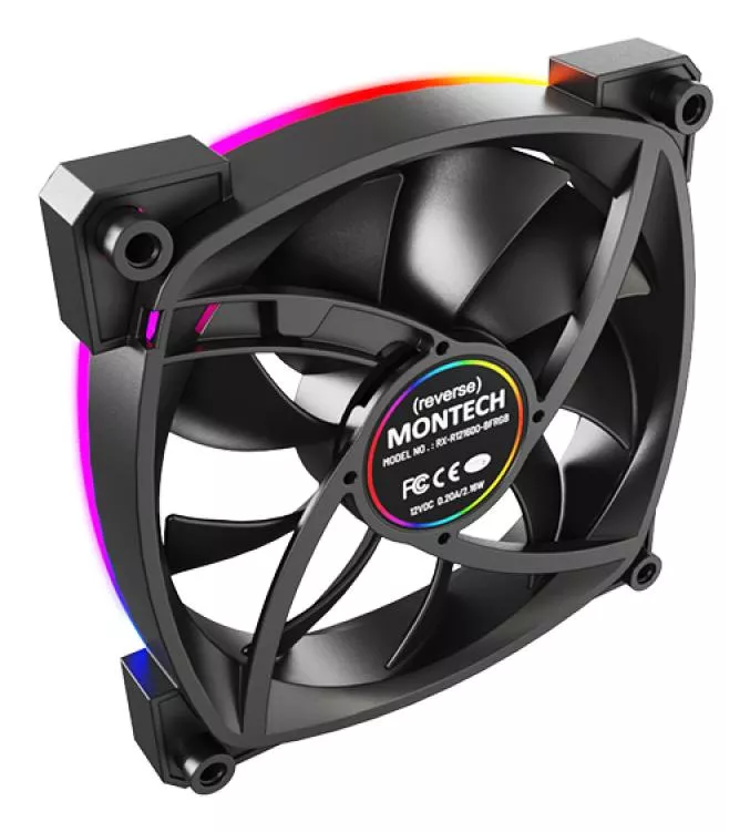Korpuso ventiliatorius 120mm/RX120 PWM BLACK 3 IN 1 MONTECH thumbnail 4