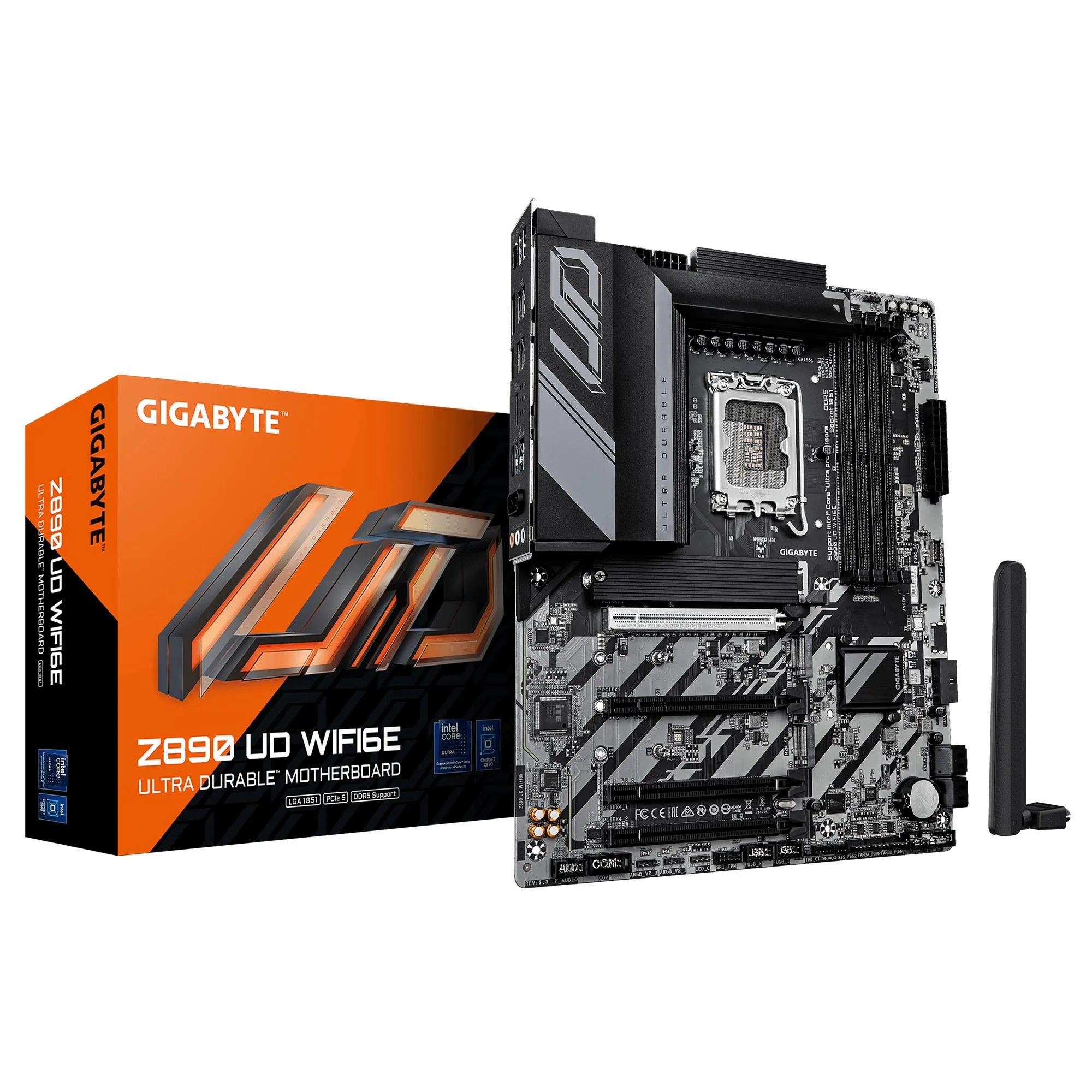 Mainboard|GIGABYTE|Intel Z890|LGA 1851 (Socket V1)|ATX|RAM DDR5-SDRAM|4xSlots|Wi-Fi Yes|Bluetooth Yes|3xNumber of M.2 (M) slots|Z890UDWIFI6E1.2 thumbnail 4