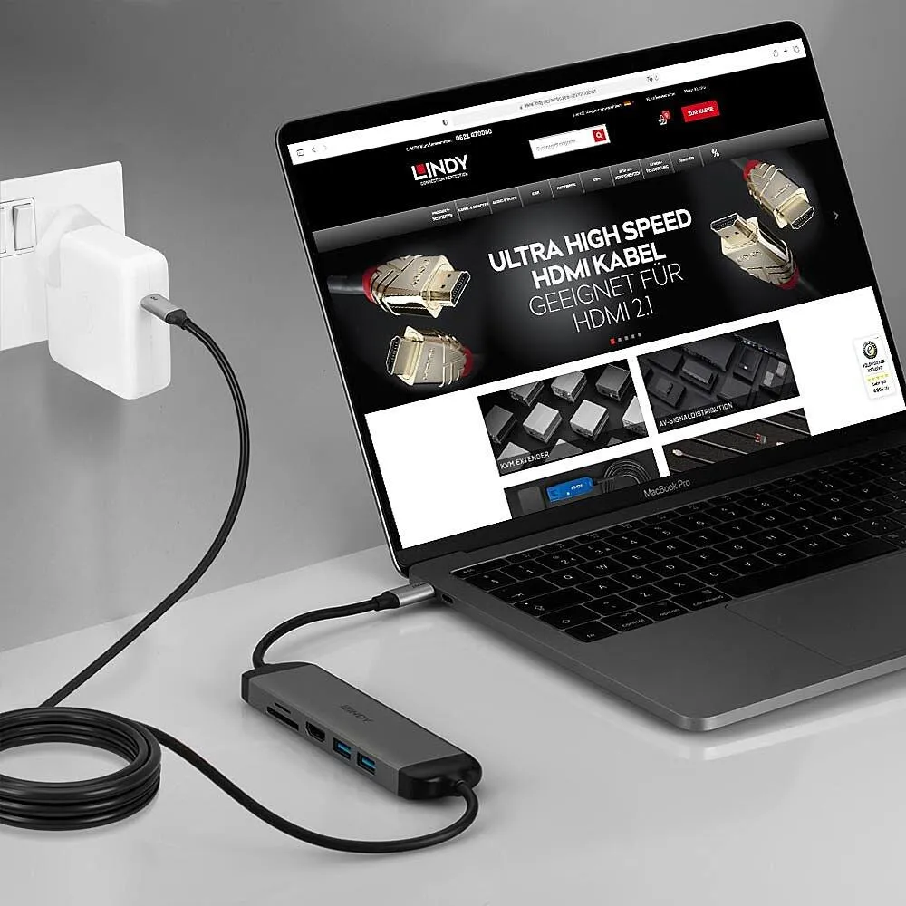I/O prijungimo stotelė USB-C/DST-MICRO 140 43326 LINDY thumbnail 5