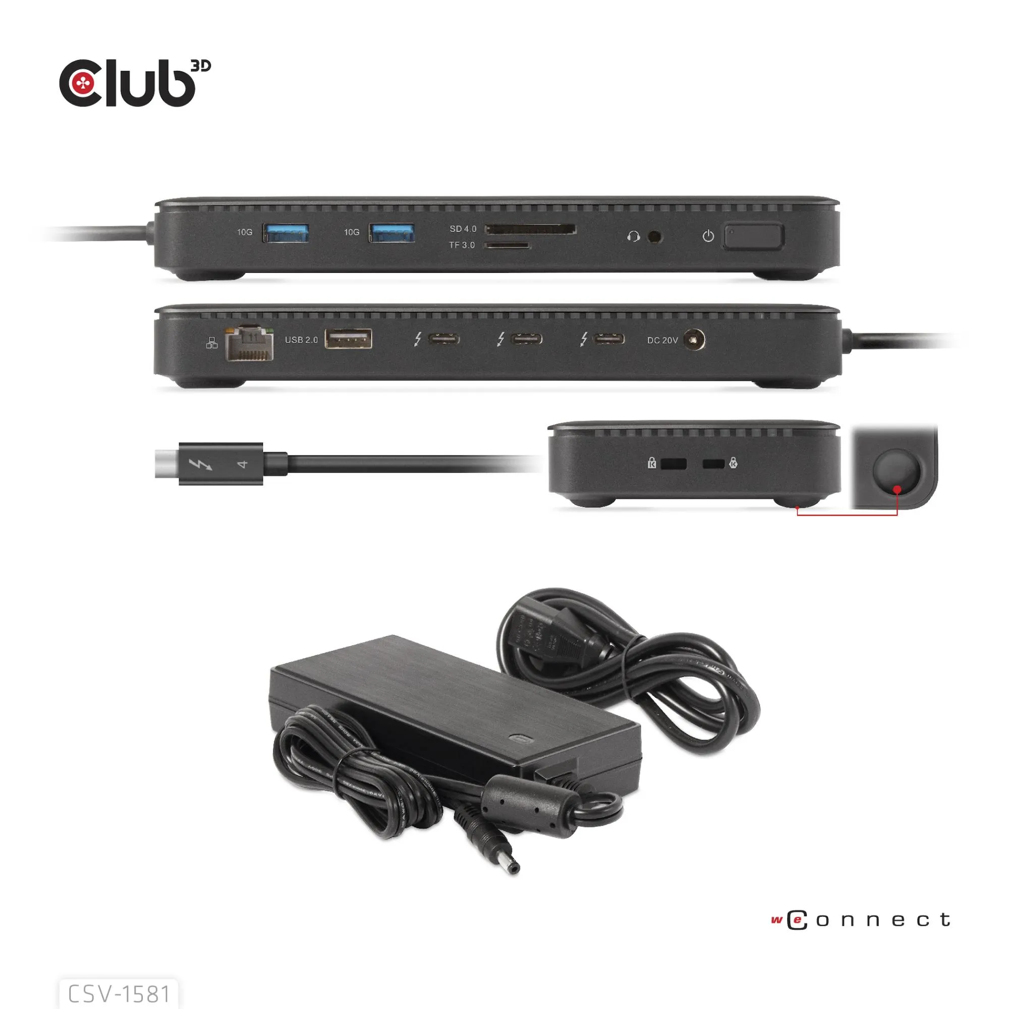 CLUB3D 11-in-1 Thunderbolt 4 Docking Station CSV-1581 thumbnail 5