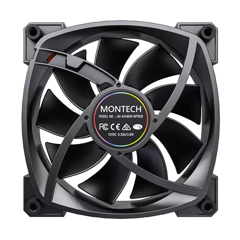 Montech AX140 PWM BLACK 140mm Case Fan thumbnail 5