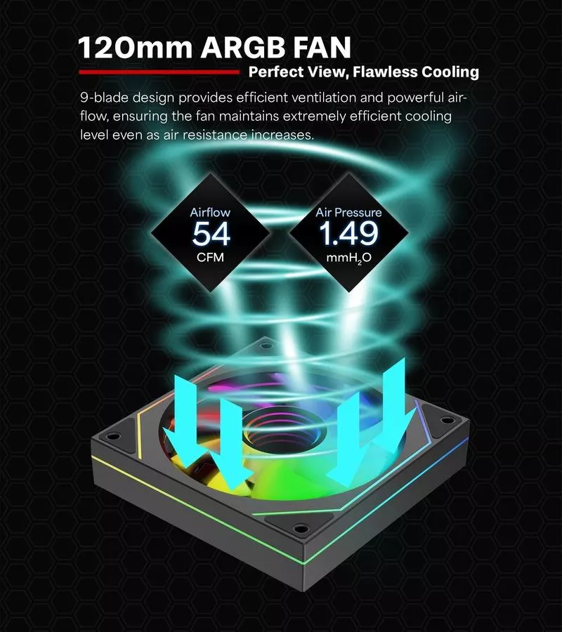 XILENCE XPF120U.ARGB/12V XF076 120mm Case Fan thumbnail 6