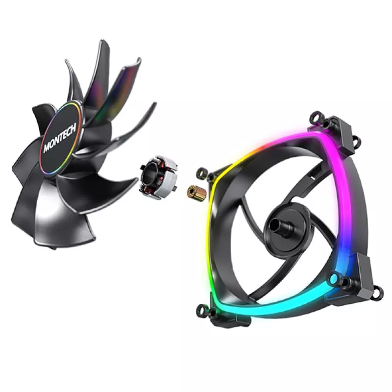 Montech RX140 PWM Black 140mm Case Fan thumbnail 6