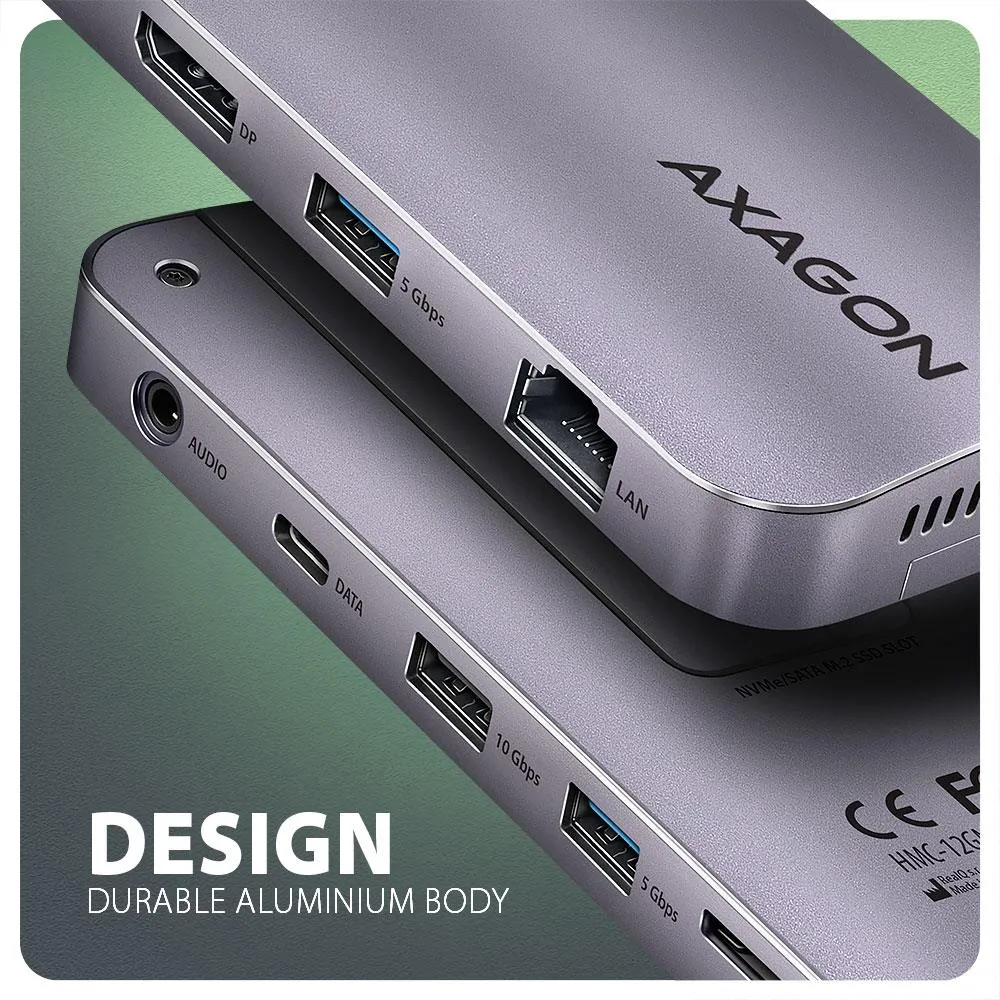 AXAGON HMC-12GM2 12-in-1 USB-C Docking Station thumbnail 6