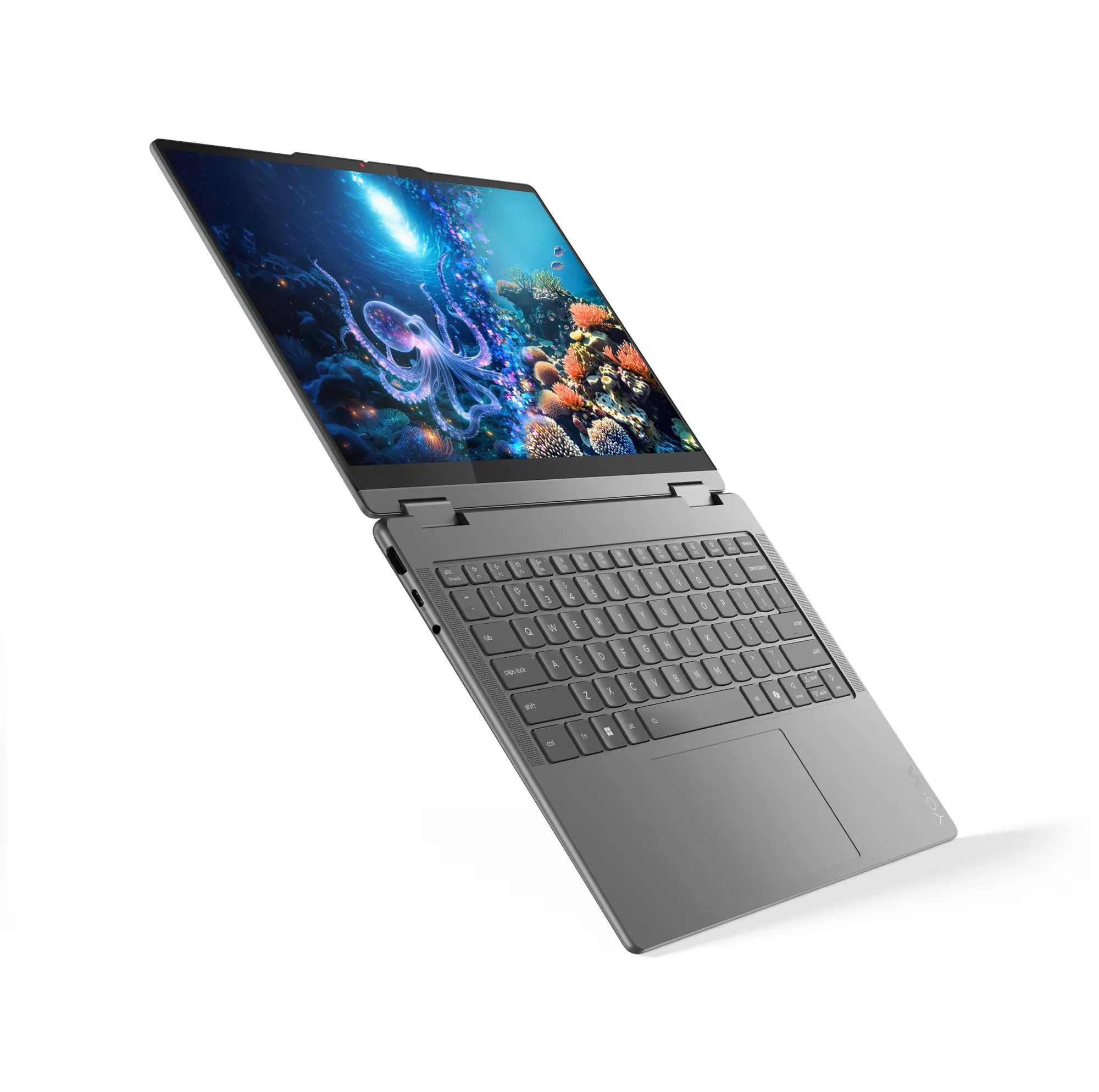 Lenovo | Yoga 7 2-in-1 14ILL10 Intel | Luna Grey | 14 ” | OLED | Touchscreen | WUXGA | 1920 x 1200 pixels | Intel Core Ultra 7 | 256V | 16 GB | Soldered LPDDR5X | Solid-state drive capacity 512 GB | Intel Arc Graphics 140V | Windows 11 Home | 802.11be | Bluetooth version 5.4 | Keyboard language English | Keyboard backlit | Warranty 24 month(s) | Battery warranty 12 month(s) thumbnail 6