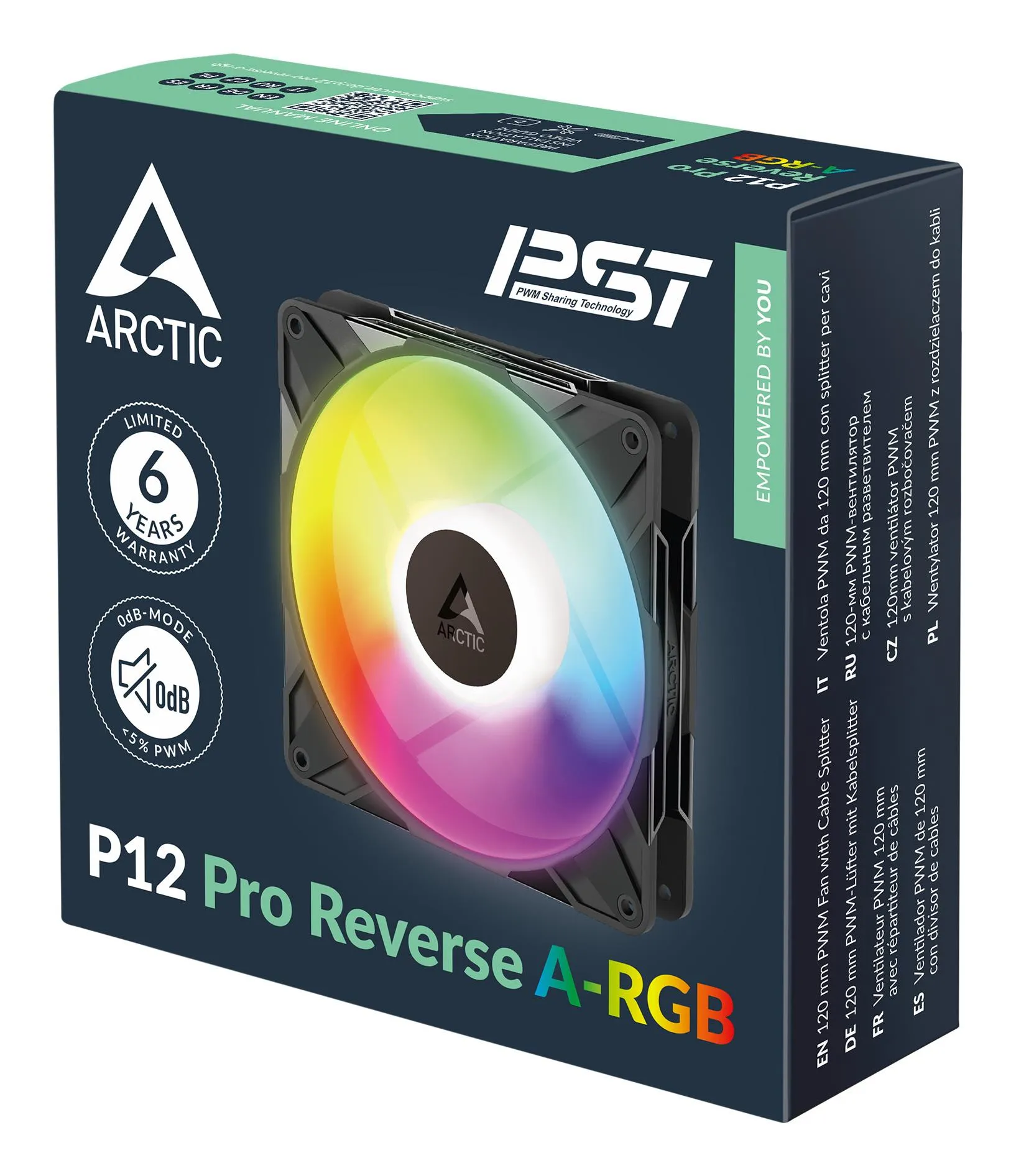 ARCTIC Freezer P12 Pro Reverse A-RGB – 120mm Case Fan, 3-Pack (ACFAN00333A) thumbnail 7