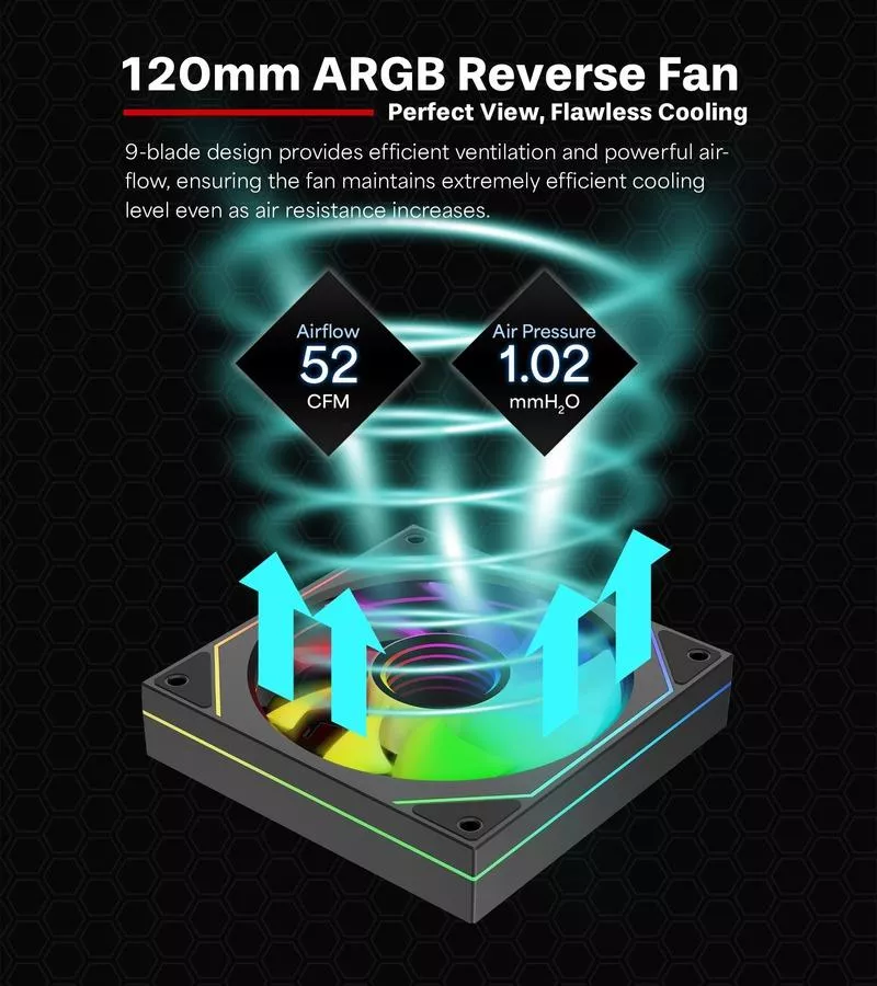 XILENCE XPF120UR.ARGB/12V CASE FAN 120MM XF078 thumbnail 8