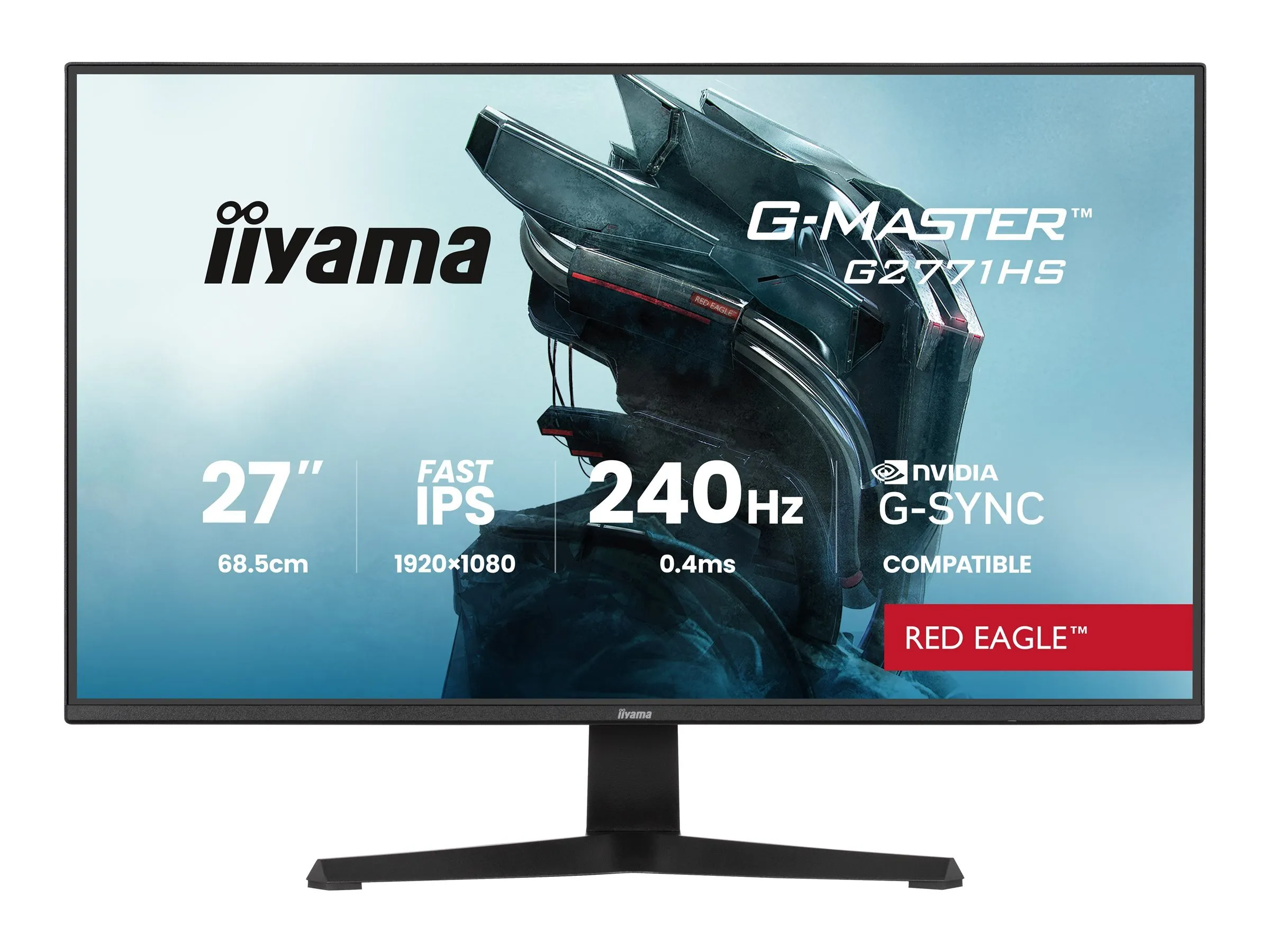 IIYAMA G2771HS-B1 27inch Fast IPS Gaming G-Master Red Eagle FreeSync Premium / G-Sync Compatible 1920×1080 240Hz 350cd/m thumbnail 10