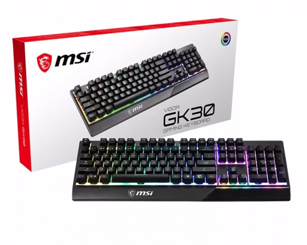 Žaidimų klaviatūra MSI Vigor GK30 US, juoda