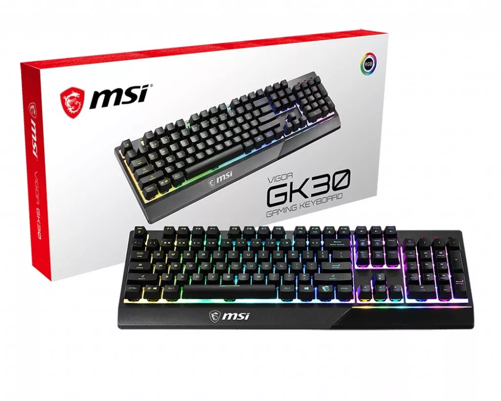 KEYBOARD GAMING BLACK ENG/VIGOR GK30 US MSI